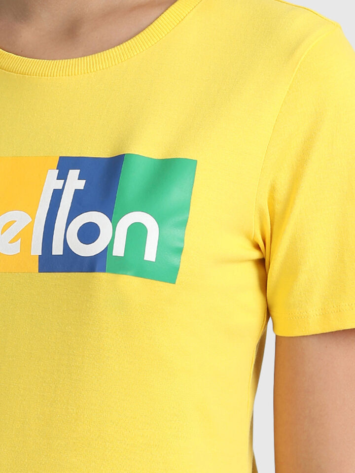 Pure Cotton Tee Shirt with Banner image number 4